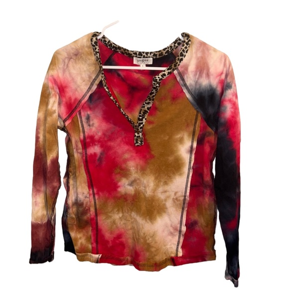 Umgee Multi-Print Women’s Long Sleeve Blouse - Picture 2 of 7